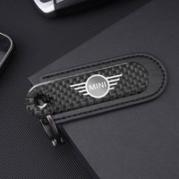 For BMW MINI F55 F56 R60 R59 R58 WORKS One Cooper JCW R57 R56 R55 Carbon Fibre Leather Car Emblem Keychain Keyring Key Pendants