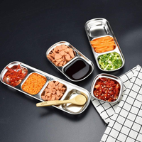 304 Stainless Steel Gold Small Sauce Bowl Korean Style Dipping Dish for Kitchen Seasoning Barbecue Dinner Tableware
