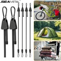 SEAMETAL 1m Adjustable Cords with Hooks Heavy Duty Outdoor Elastic Cord Luggage Straps For Cargo Camping Motorcycle Racks Tent