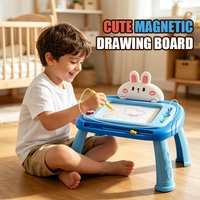 Kids 2in1 Magnetic Painting Table Erasable Graffiti Writing Drawing Toys Cartoon Educational Toys Wordpad Children Gift