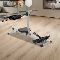 Foldable Home Rowing Exercise Machine LED Display Screen 12 Adjustable Resistance Force Levels for Training
