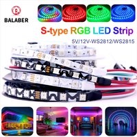 S Shape Foldable Led Strip Light for 12V WS2812 5050 RGB Pixels Tap DIY 1m 60leds 6mm PCB Individually Addressable Dream Color