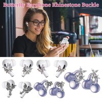 Universal Earphone Clip & Chain with Diamond Charm, Compatible For AirPods , Butterfly Design Non-Slip Ear Jewelry Accessory