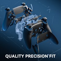 eXtremeRate Beyond-ARC Full Set Shell Buttons for ps5 Edge Controller, Rubberized Grip Back Plate, Faceplate, Clip Shell