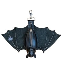 Geldbörse aus PU-Leder, Fledermaus-Gothic-Tasche, Schlüsselanhänger, Geldbörse mit faltbaren Flügeln zum Einkaufen, Reisen, Arbeiten, Schule, Veransta