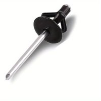 50pcs Black Painted Aluminium Trifold Blind Rivets Large Flange Rivets Aluminium Bulb Blind Rivet Car Inner Decoration Dia 3/16