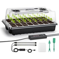 1 Set, Seed Starter Trays With 2 Long Strip Grow Lights, 40 Cells Seed Starter Kit With Humidity Dome, Seedling Starter Trays Fo image 3