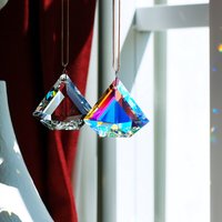 Crystals Wind Chime Prism Sun Catchers Handmade Jewellery Garden Hanging Pendant Rainbow Chaser Ornament Window Garden DecorHot