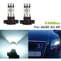 Pour AUDI A3 8P 2008-2013 2 pièces CANBus 100w blanc H16 5202 PS19W LED feux diurnes ampoules DRL