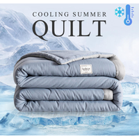 2026 new Japanese polyester cotton quilted summer quilt skin-friendly washable light luxury style solid color lightweight