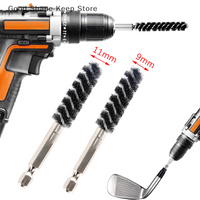 Electric Drill Adapter Golf Club Head Cleaner Rust Remover Brush Hexagonal Rod Iron Head Polish for Golf Clubs Head Hosel
