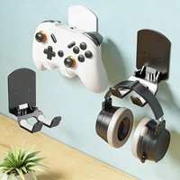 【Peace】Wall Mounted Game Controller Bracket Base No Punching Easy Install Controller Storage Rack For Gaming Headset Bracket