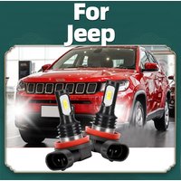 2pcs LED Fog Light Bulb 6000K Lamp Canbus H11 For Jeep Cherokee KL 2014-2019 Compass 2011-2021 Grand Cherokee 2014-2020 Renegade