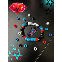 Ha2bin Vox x Murder Drones Couple Kandi Bracelets Set Red Black Blue White Game Player Matching Cuffs Cute Special Gift