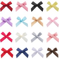 50Pcs 4x4.5cm Colourful Ribbon Bows Small Size Polyester Satin Ribbon Bows for DIY Crafts Decoration Handmade Accessories