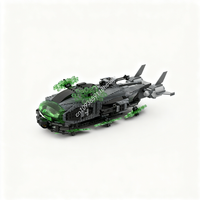 687pcs MOC Space Combat Hover Craft Model Building Blocks Architecture Toys Assemble DIY Creative Christmas Gift Idea Education