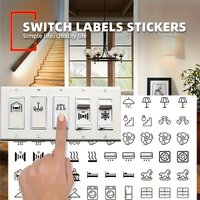 Self-Adhesive Transparent Switch Label Sticker Waterproof Oil-Resistant Light Switch Labels For Household Lighting Fans Switches