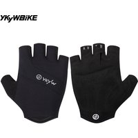 AliExpress YKYWBIKE 2026 Cycling Gloves Faux Leather Velvet Half Finger Road Bike Sports Gloves Summer Shock-absorbing Bicycle Gloves