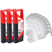 Hooked Utility Knife Blades (Ox Horn Type) - SK2 High-Carbon Steel, 19mm Width, Ultra-Sharp & Durable for Leather Rubber Cutting