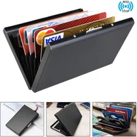 Rfid Business Credit Card Holder Men Women Minimalist Wallet Aluminium Bank Cardholder Case with Money Clip Designer Porte Carte