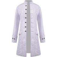 Men Steampunk Coat Colonial Jacket Vintage Medieval Victorian Costume Tailcoat for for Halloween Party Outfit