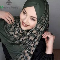 Muslim isch bedruckte Chiffon Hijab Abaya Kleid Hijabs für Frau Abayas Frauen Trikot Kopftuch Schal Turbane Instant Turban Arabisch