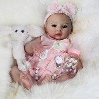 Baby Dolls Like Real Bebe Reborn Silicone Vinyl Full Body 45cm Realistic Newborn Girl Painted Babies Lifelike Doll Toy Gifts