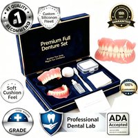Komfort-Fit Silikon-Zahnprothesen-Set Komplettset Obere Untere Zähne Realistisches Lächeln Veneers Für den Täglichen Gebrauch