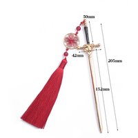 1pc Daily Jewelry Make Fashionable Vintage Sword Tassels Hairpin Headdress Chinese Style Sticks Ponytail Holder Hair Jewelry