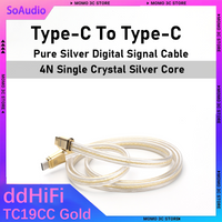 ddHiFi TC19CC Gold Type-C To Type-C Pure Silver Digital Signal Cable OTG 4N OCC Silver Core