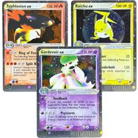 PKM Collection Card Ruby-Sapphire (RS) & Sandstorm (SS) Set Gardevoir/Raichu/Typhlosion PTCG Super Rare Game Proxy Card Gifts