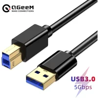 Câble d'imprimante USB 3.0 QGeeM Super Speed, câbles USB 3.0 A vers B, câble d'extension USB 3.0, câble pour imprimante HP