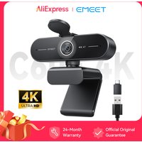 EMEET C60E 4K Webcam für Streaming & Gaming, PDAF Autofokus Dual-Mikrofone Live-Streaming-Kamera, Plug & Play USB-Webcam für PC & Mac