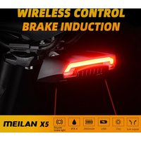 Meilan X5 Wireless Bike Brake Light Version Flash Safety Rear Turn Bicycle Wireless Remote Control Turning Laser Light