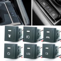 1PC Blue LED Front Rear Fog Light Switch Radar Sensor Power On Off Button Switch Fit for For VW Volkswagen Amarok 2011-2022