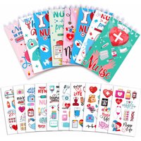 8pcs Nurse Day Mini Notebook 8 Design Notepads Spiral Pocket Notebooks for Nurse Day Party Decoration