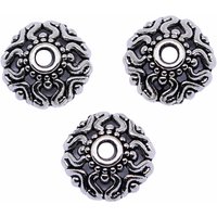 50pcs/lot 9x9mm Bead Caps For Jewelry Making Antique Silver Color 0.35x0.35inch