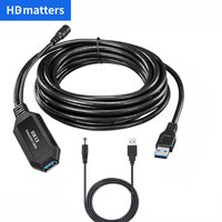 USB 3.0 Active Extension Cable with Signal Booster 10M 5M USB 3.0 Extender cable with Power USB 3.0 Extension cord for PC laptop