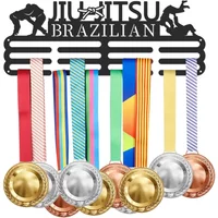 Brazilian Jiu Jitsu Medal Display Hanger BJJ UFC Medal Holder Award Display Holders Wall Mounted Medal Display Racks for Ribbon