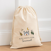 Personalised Eid Gifts Sack Mosque Design Islamic Children's Snack Toy Bag Ramadan Keepsake Eid Mubarak Treat Pouch Iftar Party