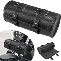 Universal Motorcycle Tool Bag PU Leather Front Fork Handlebar Saddlebag Roll Tail Storage Bag Fit For Honda Rebel 500 CMX500