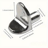 50Pcs L Shaped Shelf Support Studs Fix Wooden Glass Boards in Cabinets Furniture Bracket Holders