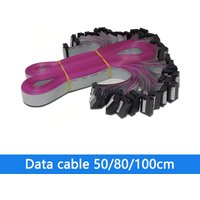 10Pcs/Set 16 Pin LED Display Flat Signal Cable Pure Copper 50CM80CM100CM Connector Flat Length Ribbon Data Cables Extension Wire