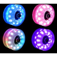 PU High-Flash 6-LED Roller Skate Wheels 58x32mm Skateboard & Double Row Light Up Wheels for Indoor/Outdoor Rinks AMB322