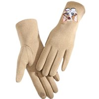 AliExpress LAOVCE Cartoon Cat Embroidery Warm Gloves Women Winter Thick Cycling Driving Youth Students Fashion Cute Touch Screen Mittens Girl Gift