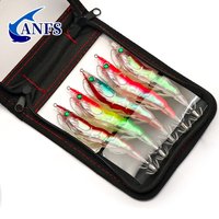 ANFS 1pc/5pcs Glowing Squid Fixtures - Artificial Shrimp, Squid Bait, Fish Bait