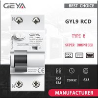 GEYA GYL9 Magnetic B Type RCCB Residual Current Circuit Breaker DC ELCB 2P 4P 40A 63A 30mA 100mA 300mA Type B RCD Leakage 6KA image 3