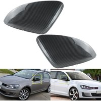 1 Pair Car Wing Door Side Mirror Cover Caps Housing Replacement For VW Golf MK7 Touran 5T Alltrack Sportsvan Carbon Fiber Style