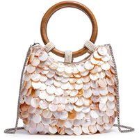 2026 Summer Handmade Fairy Beaded Bag Large Capacity Compact Size Seashell Clutch Purse Mermaid Style Shell Embell