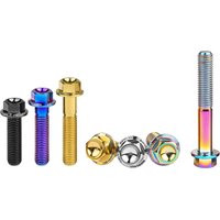 AliExpress RUIFU Ruifu Titanium Bolt 10pcs M7x10--50mm Hex Flange Head Screws for bicycle motorcycle